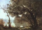  Jean Baptiste Camille  Corot Souvenier de Mortefontaine, salon of 1864 oil painting